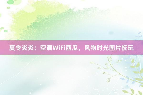 夏令炎炎：空调WiFi西瓜，风物时光图片抚玩